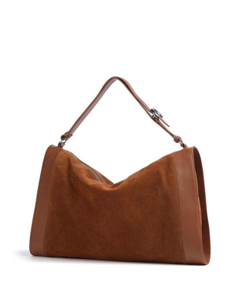 Coccinelle Elinor Suede Hobo bag cognac