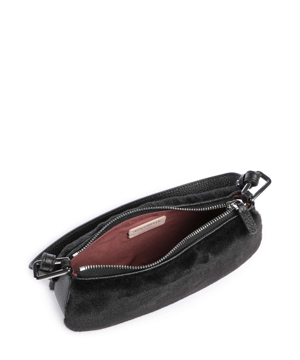 Coccinelle Merveille Synthetic fur Shoulder bag noir