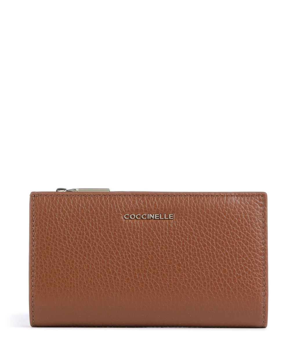 Coccinelle Metallic Soft RFID Wallet cognac