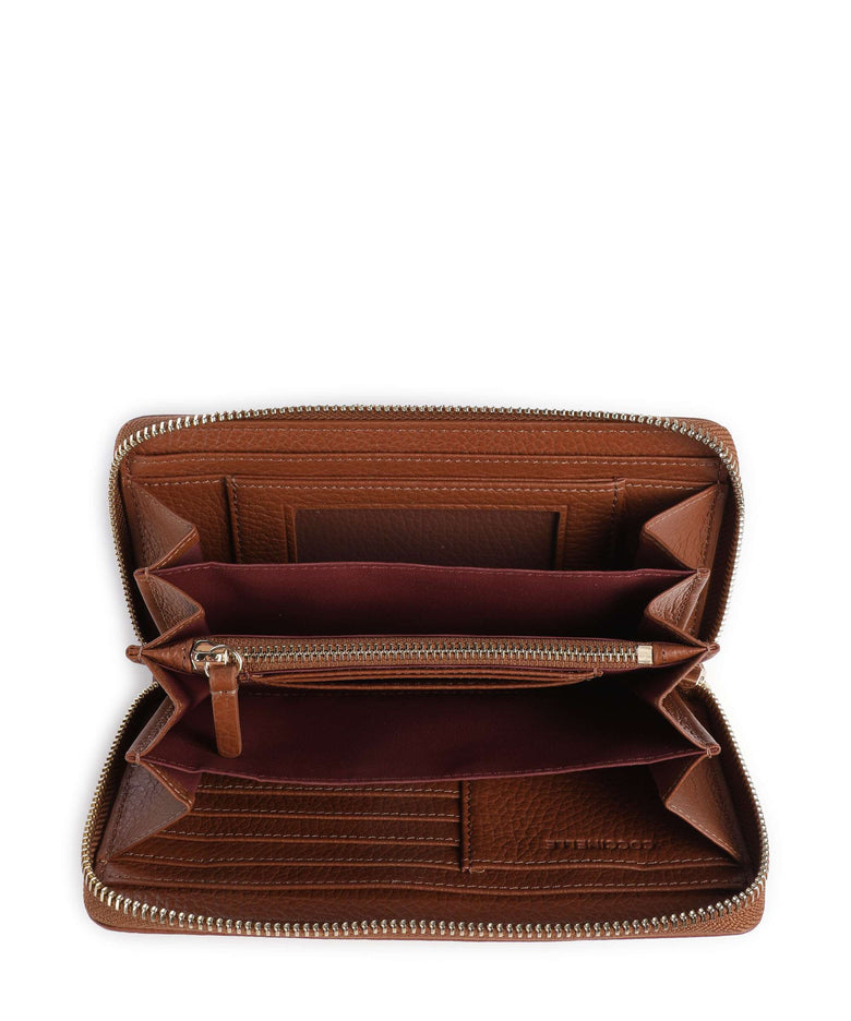 Coccinelle Metallic Soft Wallet cognac
