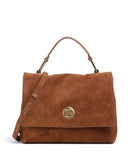 Coccinelle Liya Suede Handtas cognac