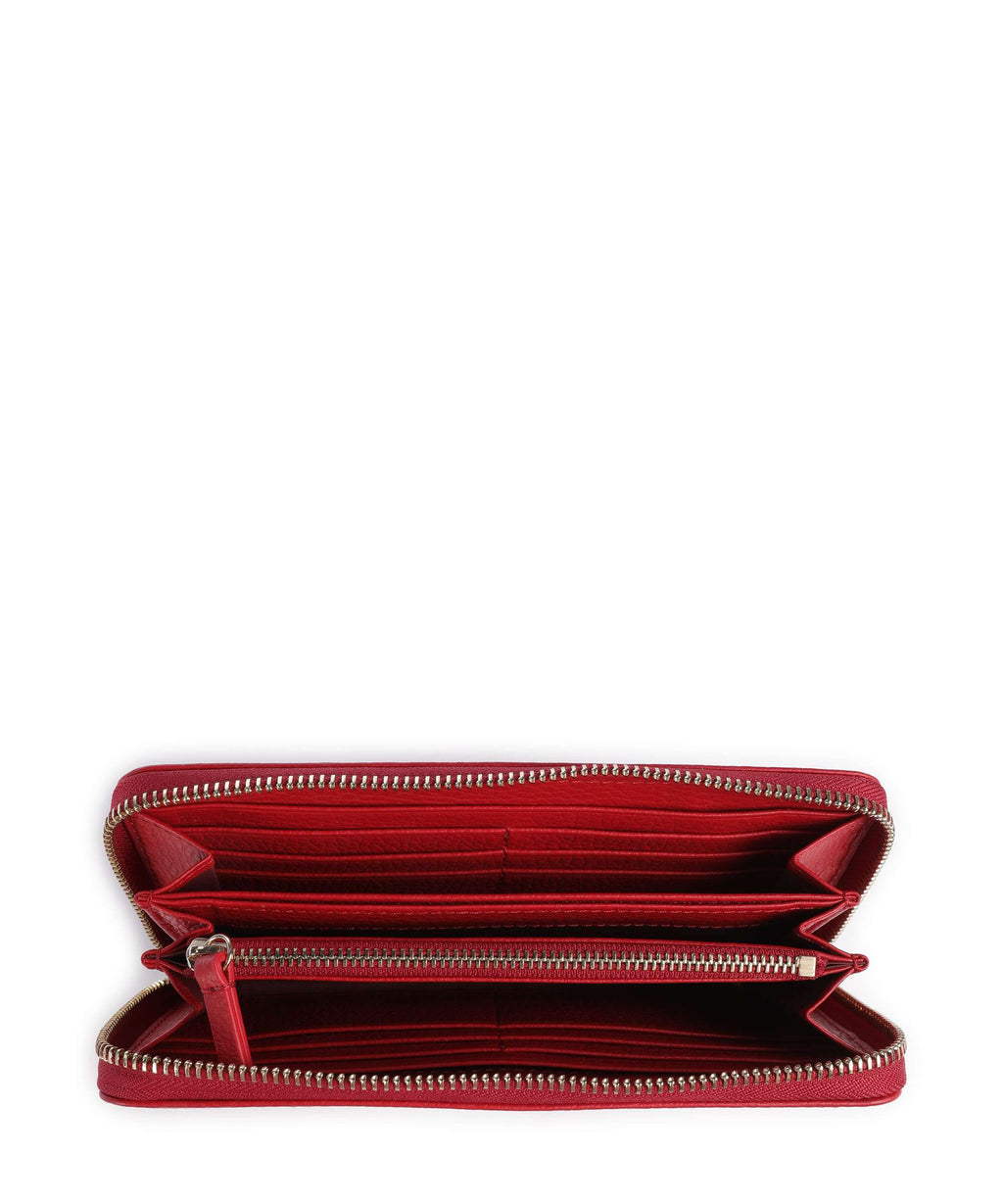 Coccinelle Metallic Soft Wallet scarlet