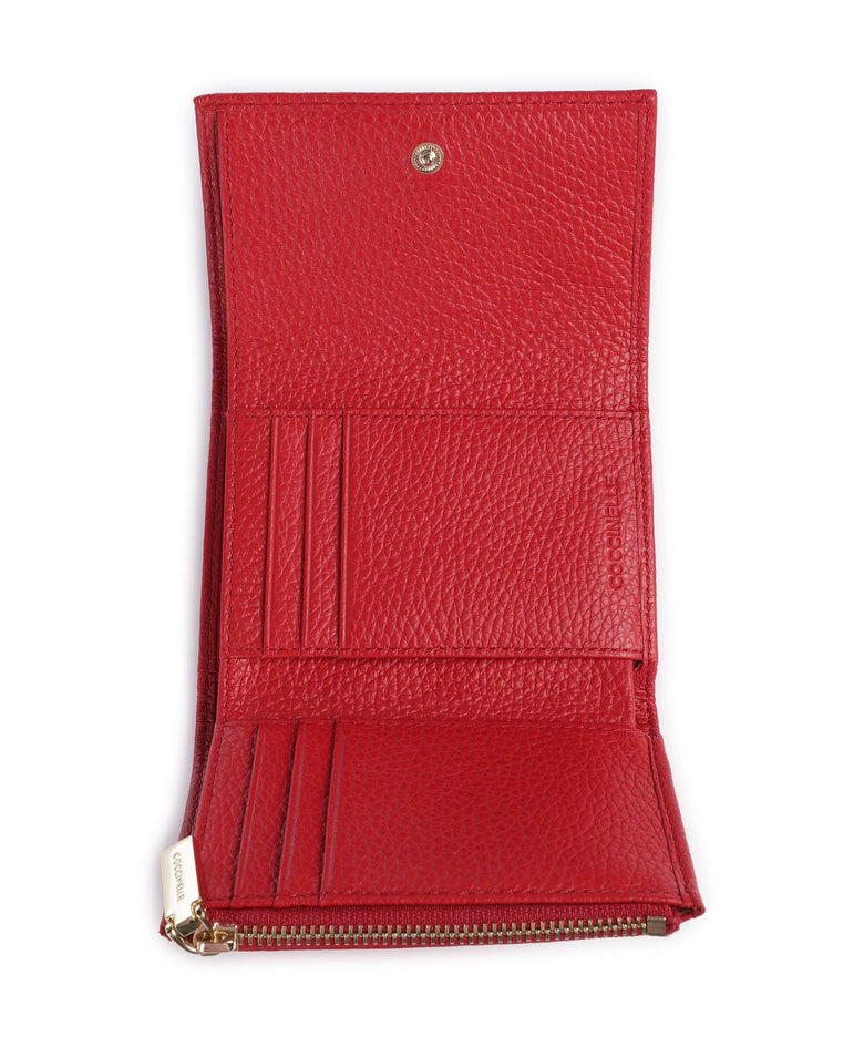 Coccinelle Metallic Soft Wallet scarlet