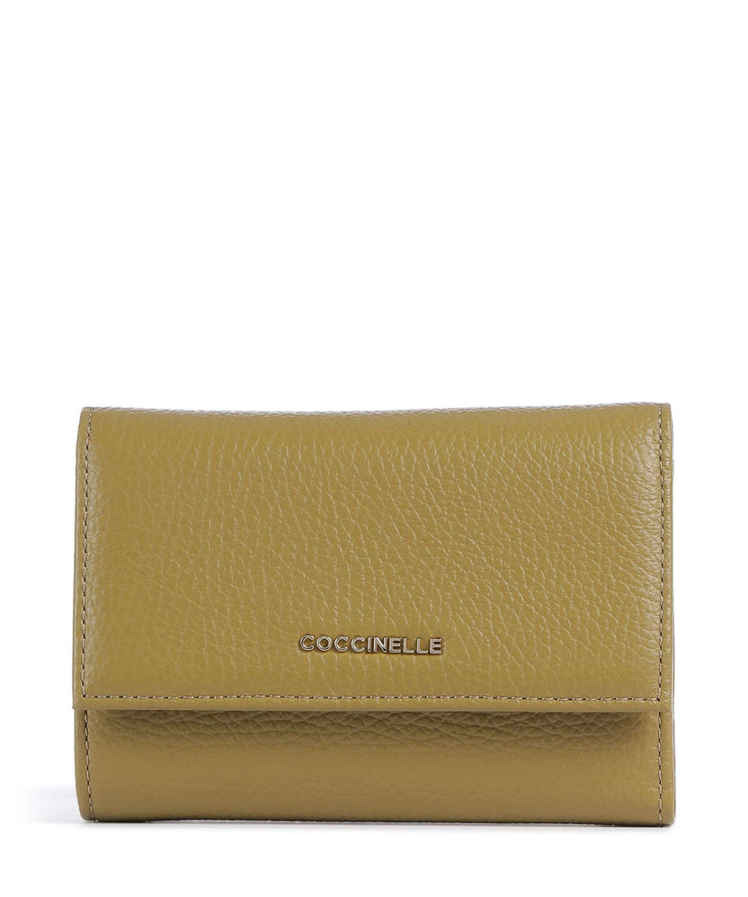 Coccinelle Metallic Soft RFID Wallet seagrass