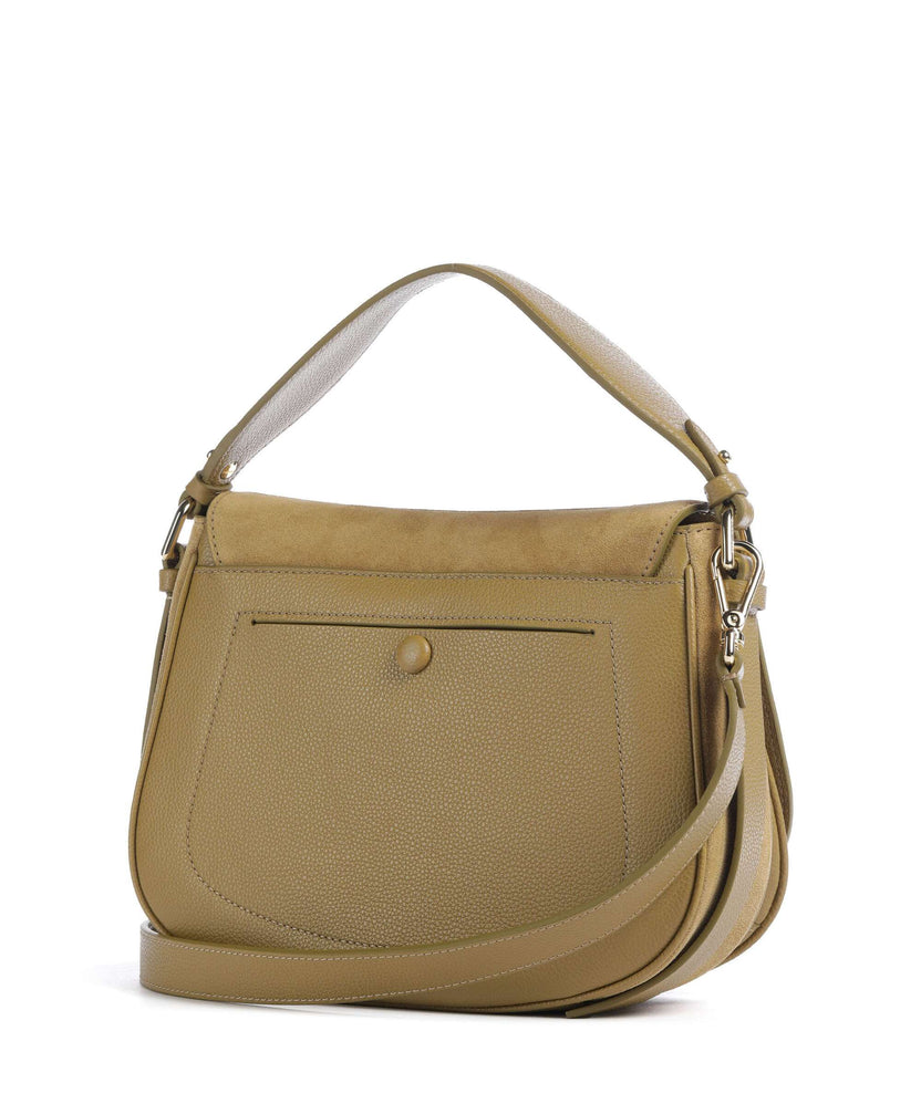 Coccinelle Mavery Suede Handbag seagrass
