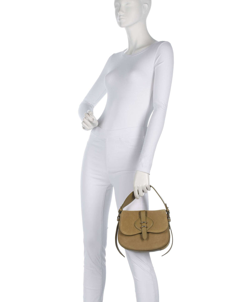 Coccinelle Mavery Suede Handbag seagrass