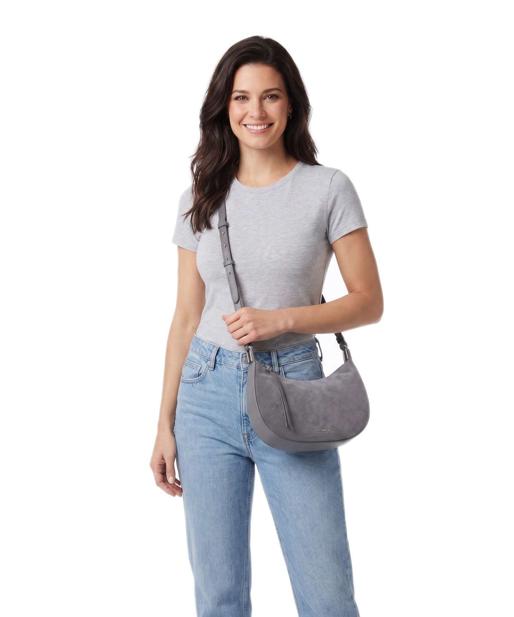 Coccinelle Fujiko Suede Crossbody bag stove