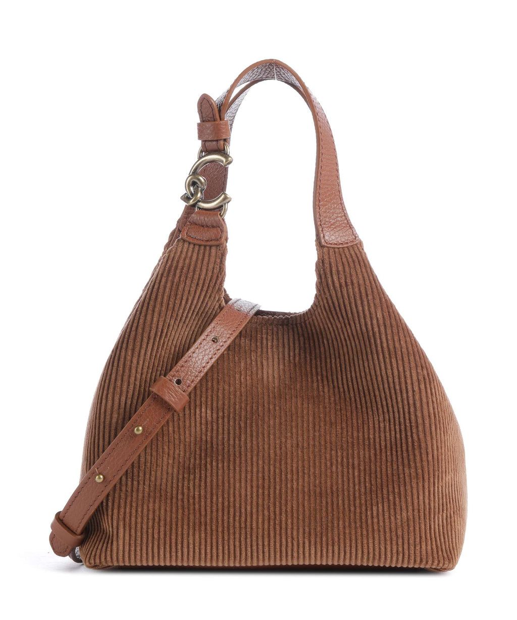 Coccinelle C-Easy Corduroy Handbag cognac