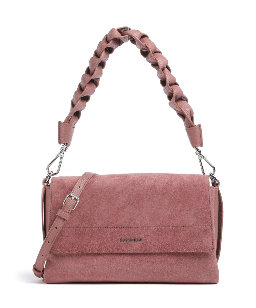 Coccinelle Boheme Suede Shoulder bag winter rose