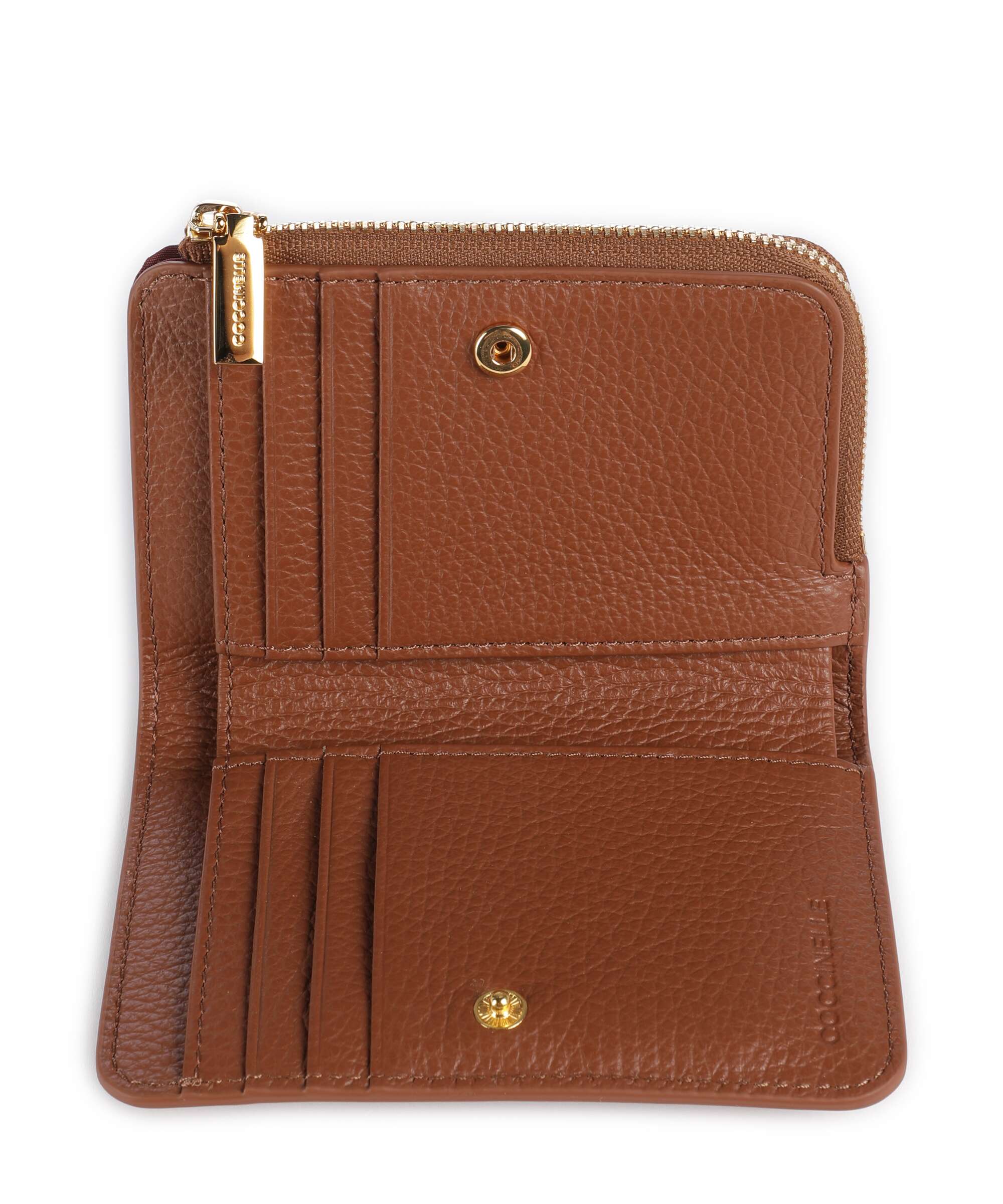 Coccinelle text Wallet cognac