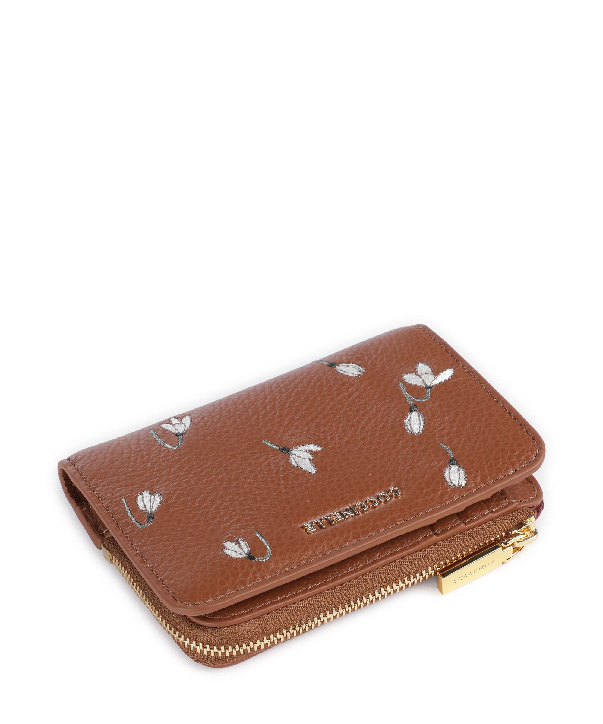 Coccinelle text Wallet cognac