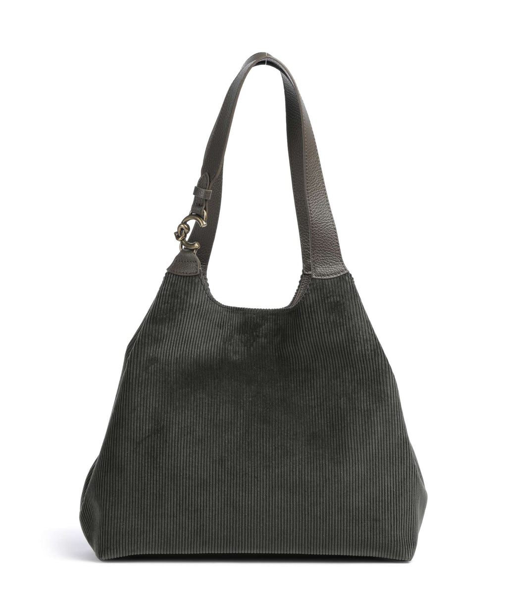 Coccinelle C-Easy Corduroy Tote bag fango