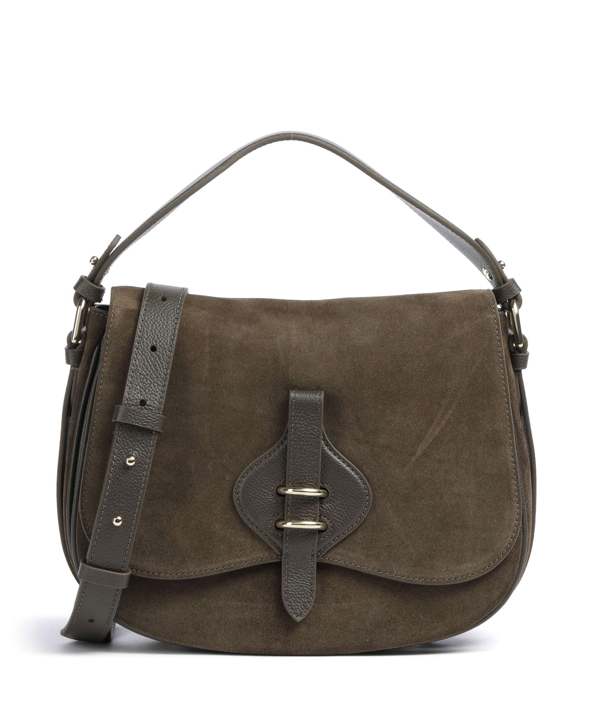Coccinelle Mavery Suede Handbag fango