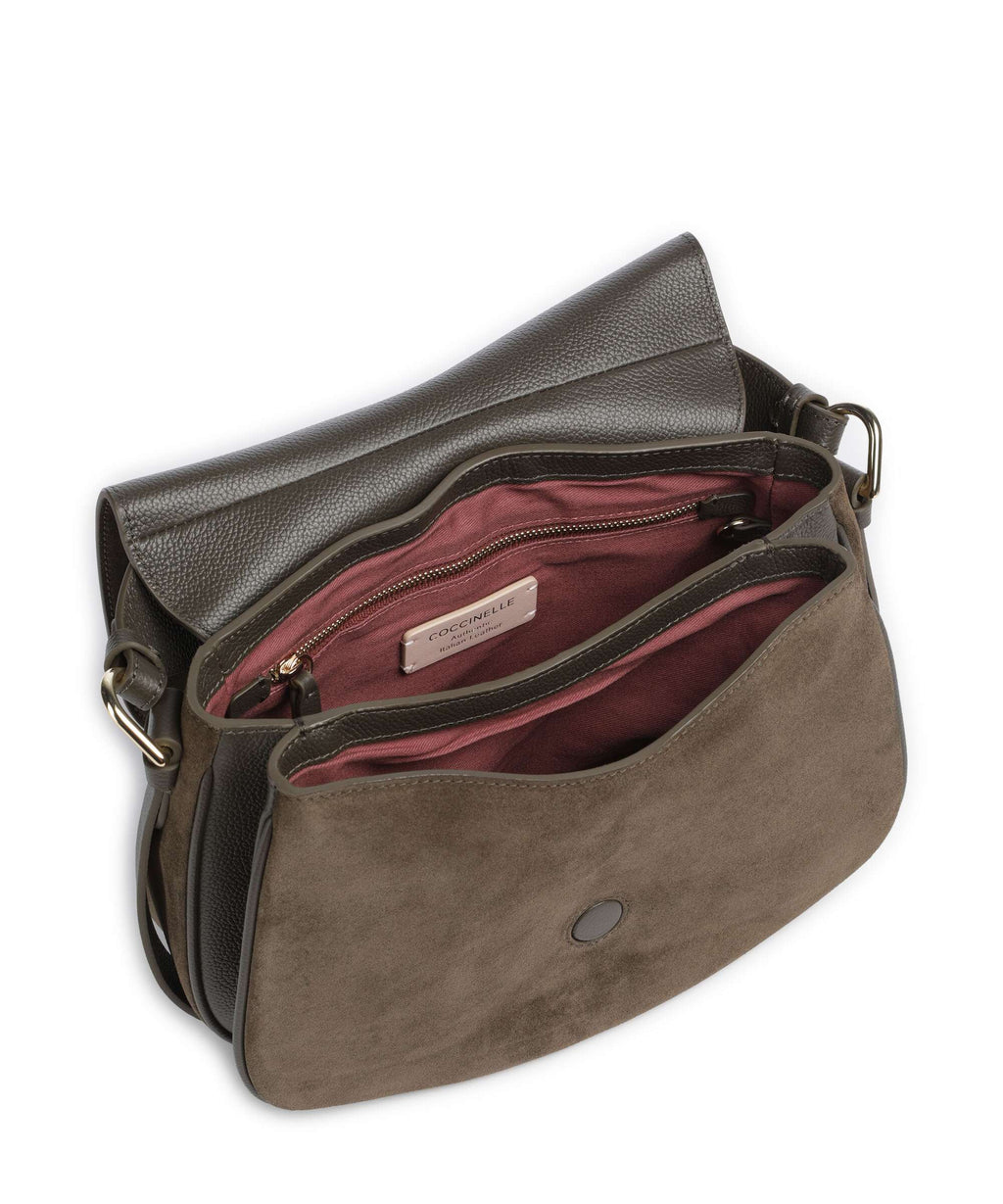 Coccinelle Mavery Suede Handbag fango
