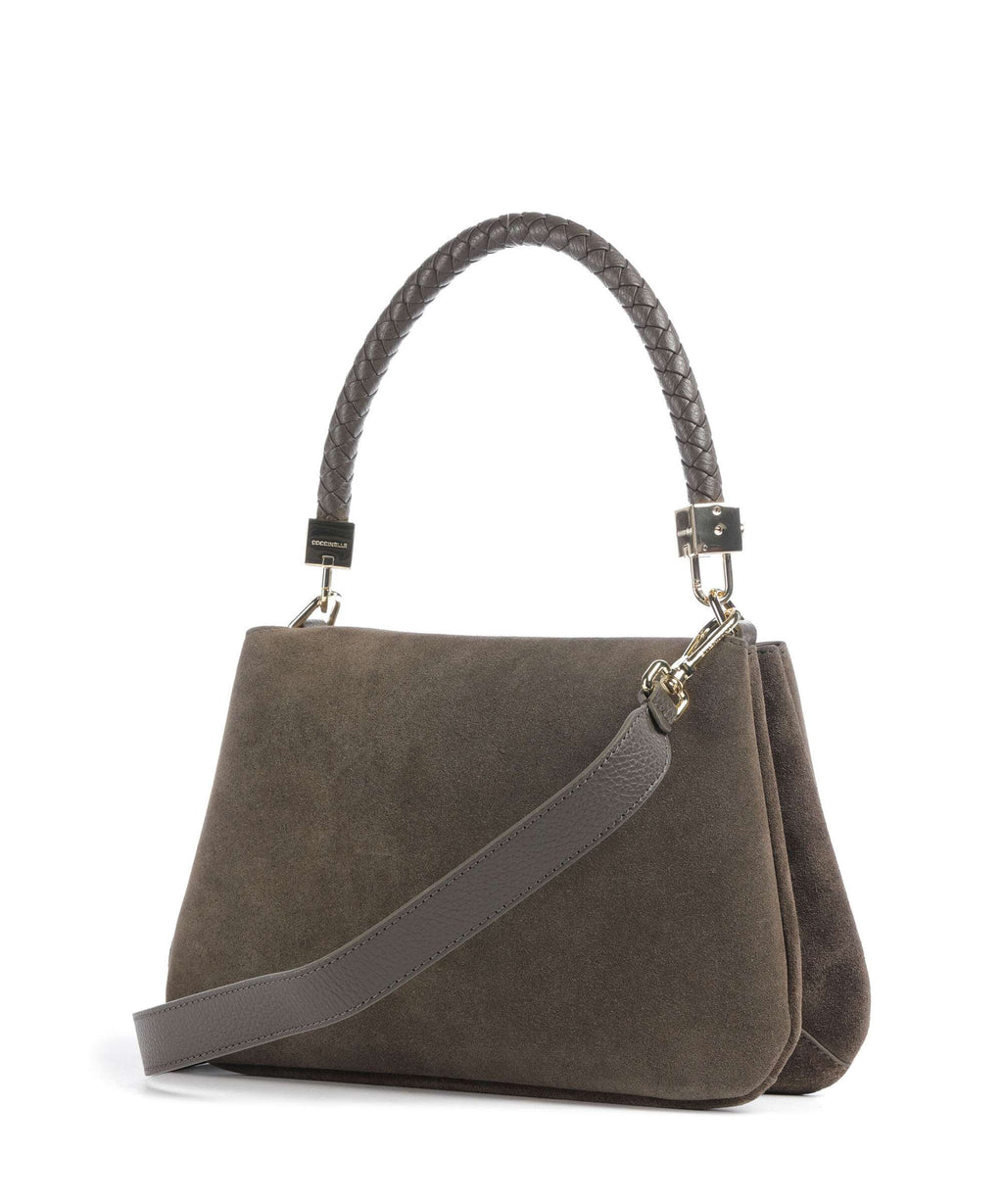 Coccinelle Tiggy Suede Shoulder bag fango