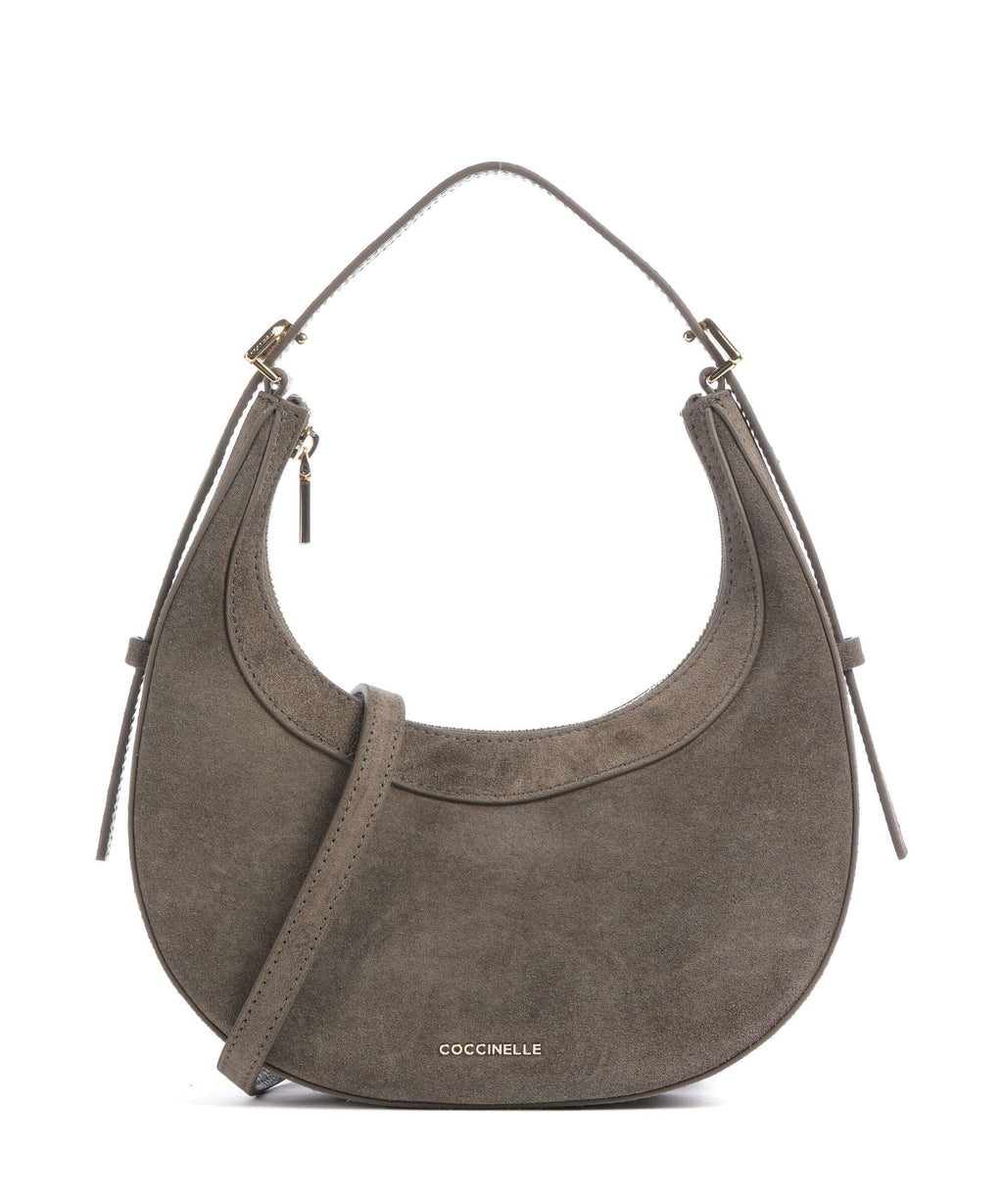 Coccinelle Whisper Suede Shoulder bag fango