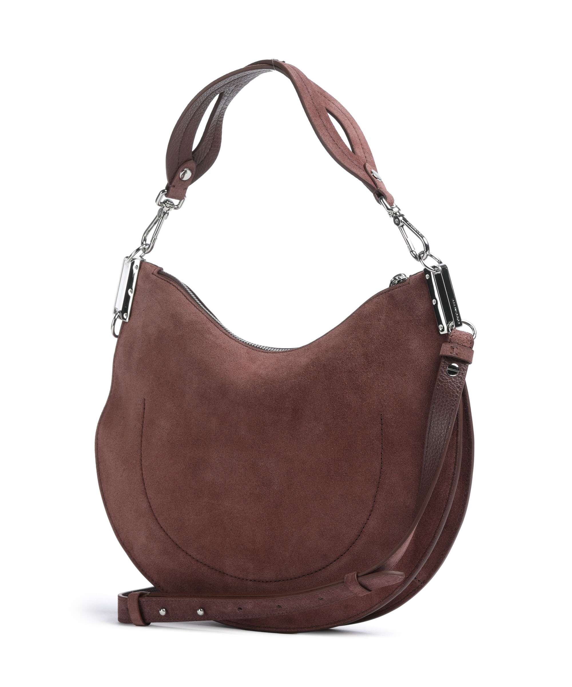 Coccinelle Sunup Suede Hobo bag berry