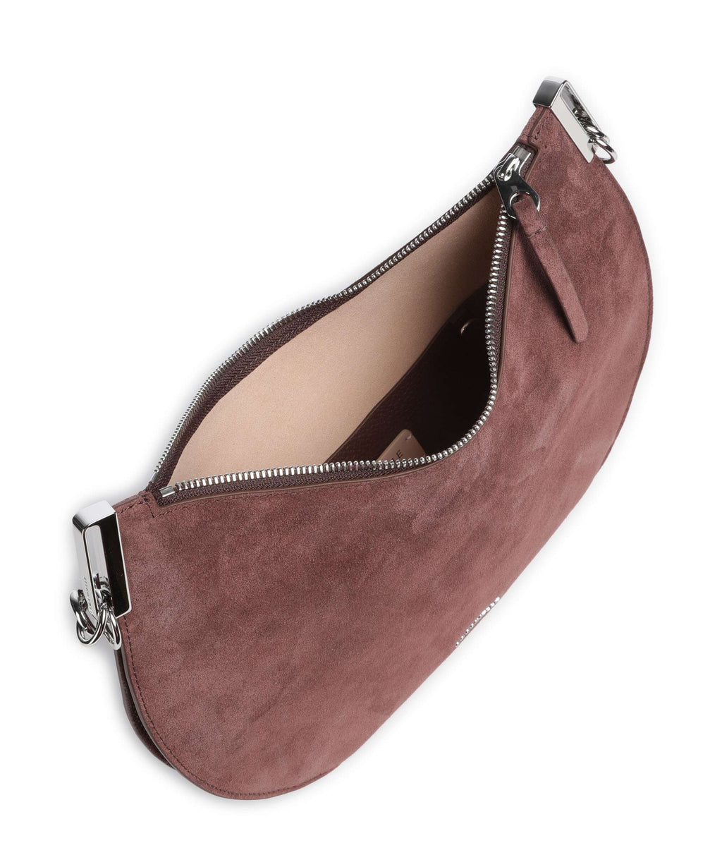 Coccinelle Sunup Suede Hobo bag berry