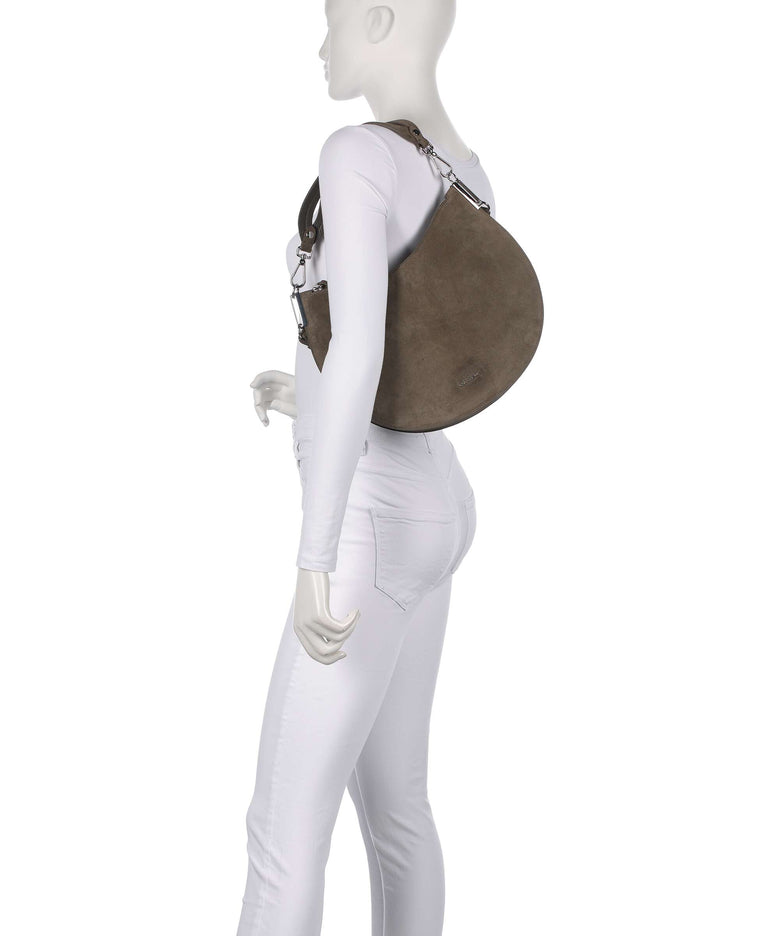 Coccinelle Sunup Suede Hobo bag fango