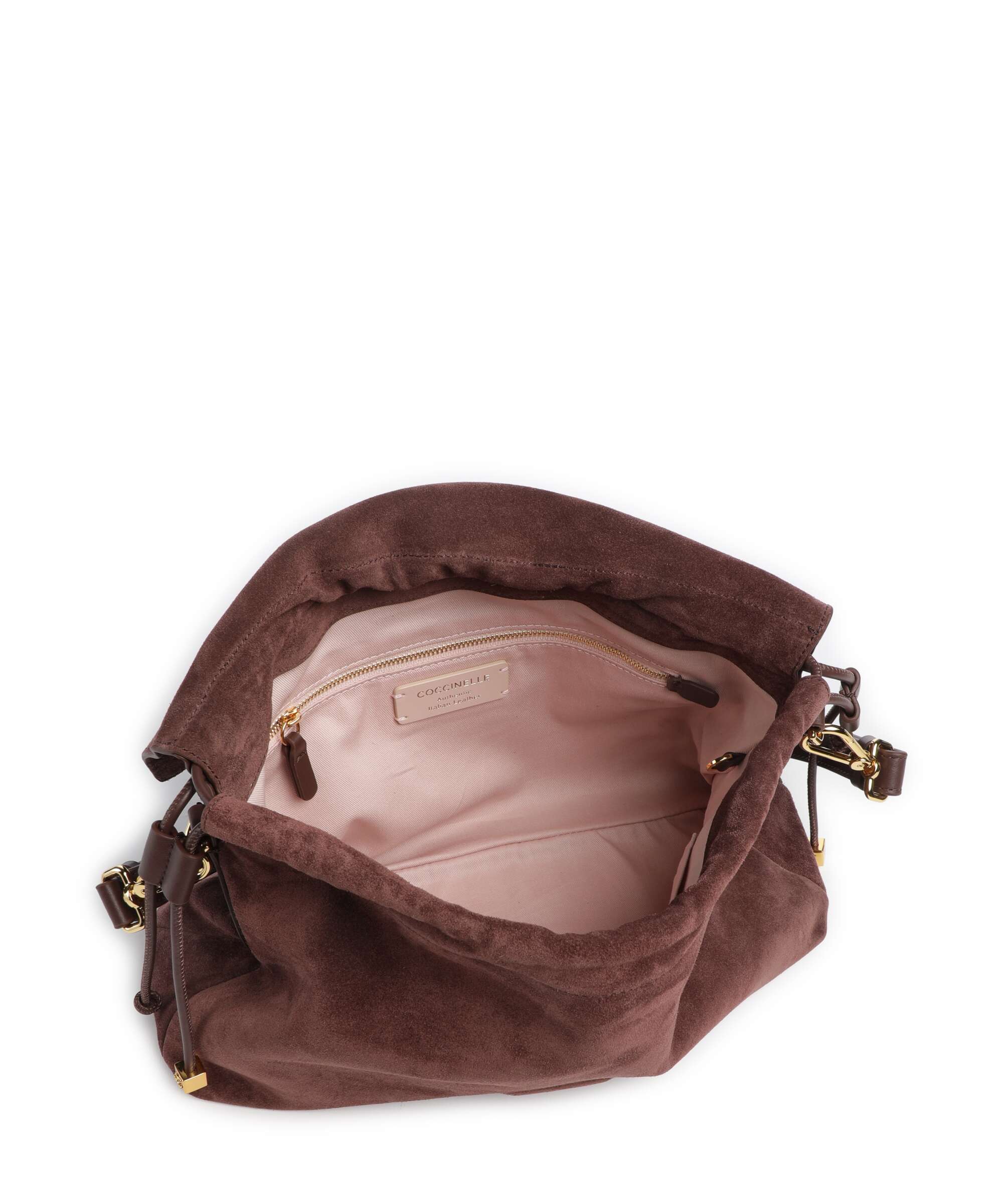Coccinelle Lidia Suede Hobo bag berry