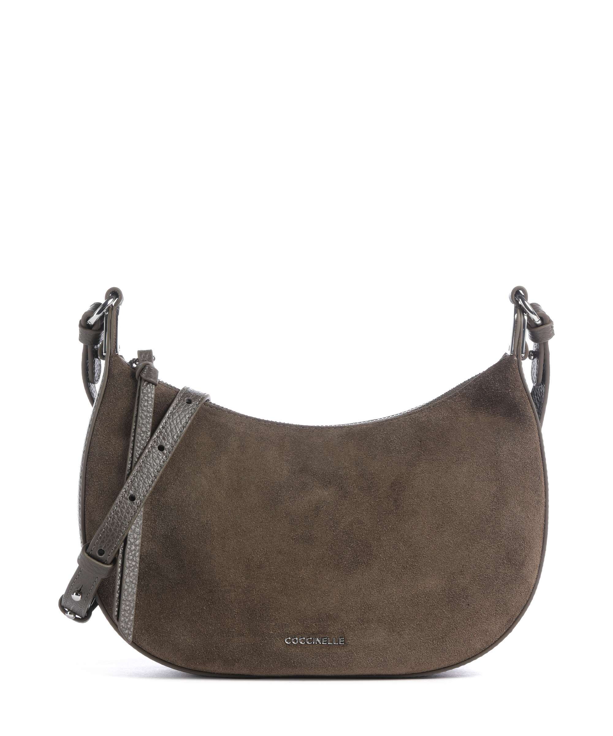 Coccinelle Fujiko Suede Crossbody bag fango