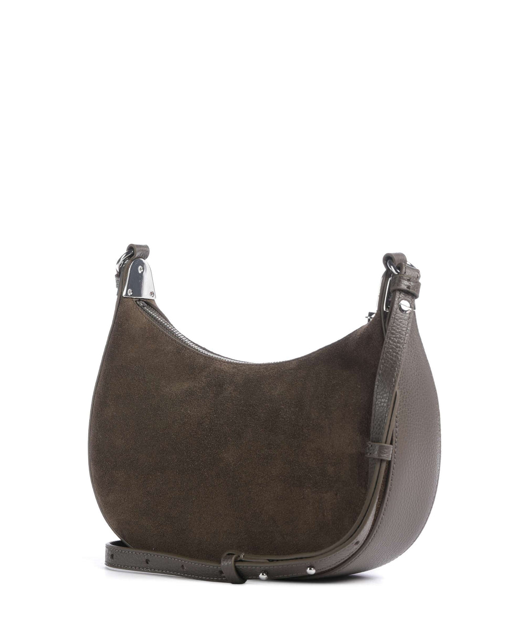 Coccinelle Fujiko Suede Crossbody bag fango