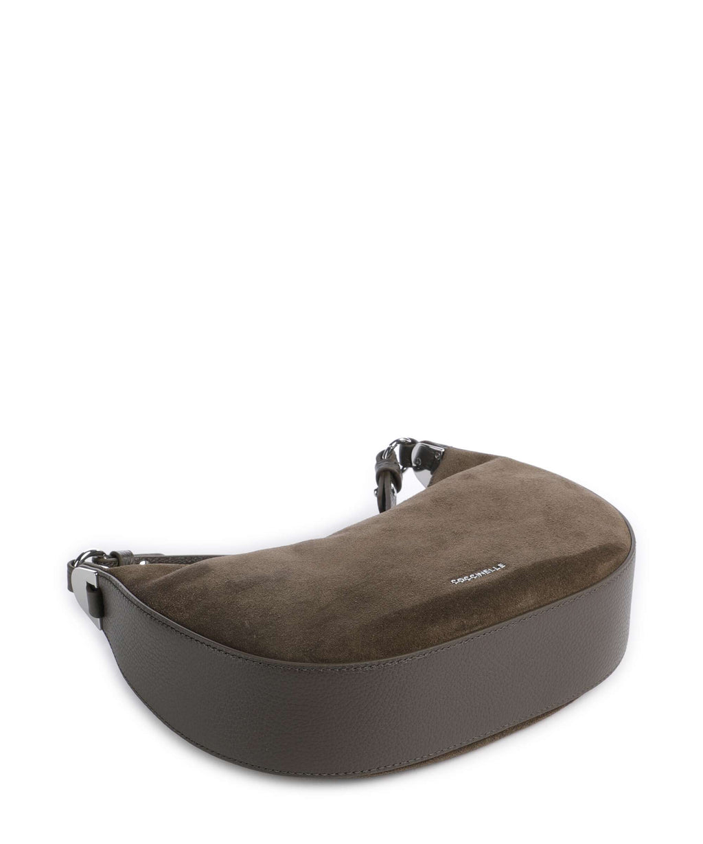 Coccinelle Fujiko Suede Crossbody bag fango
