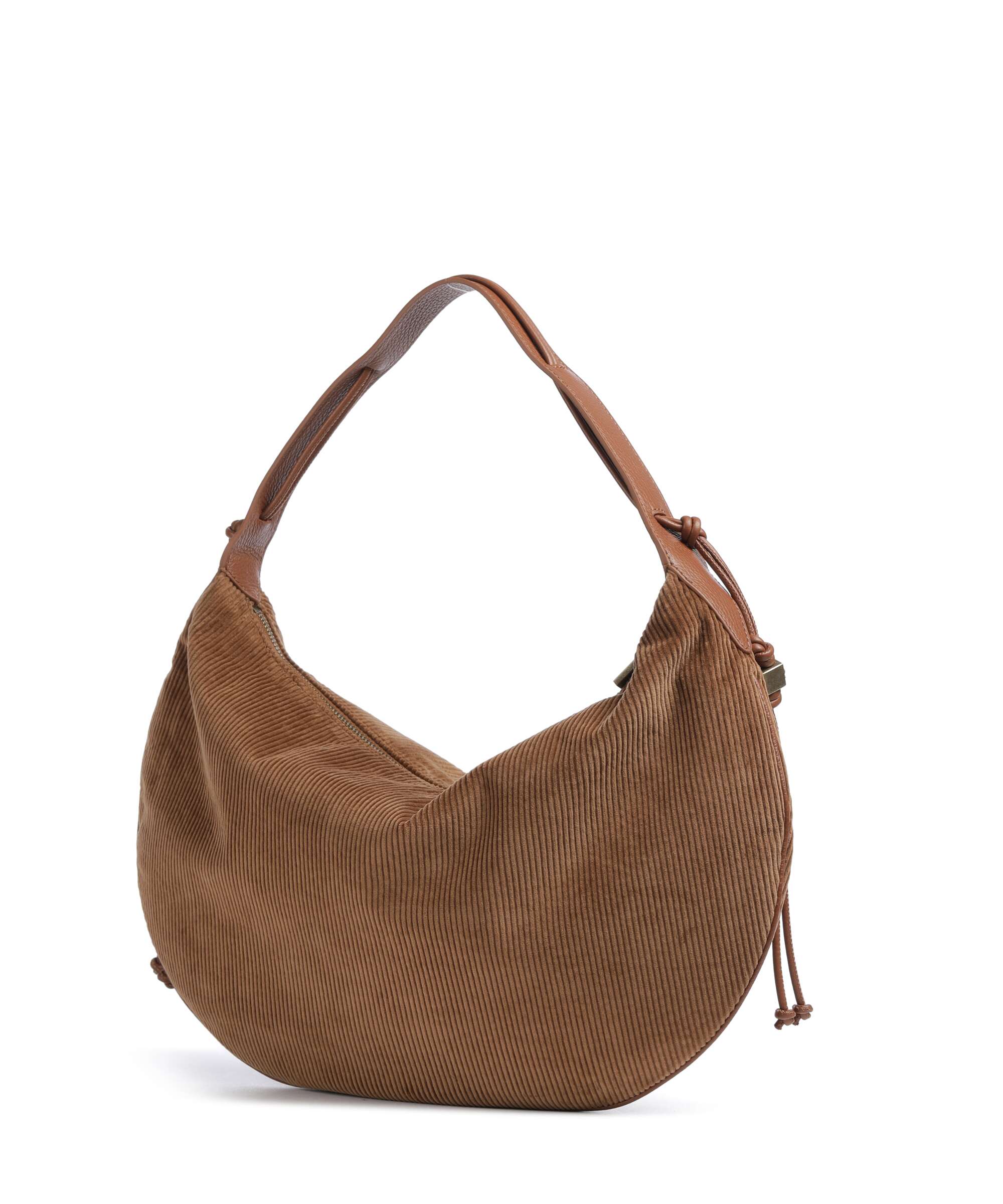 Coccinelle Thess Corduroy Hobo bag cognac