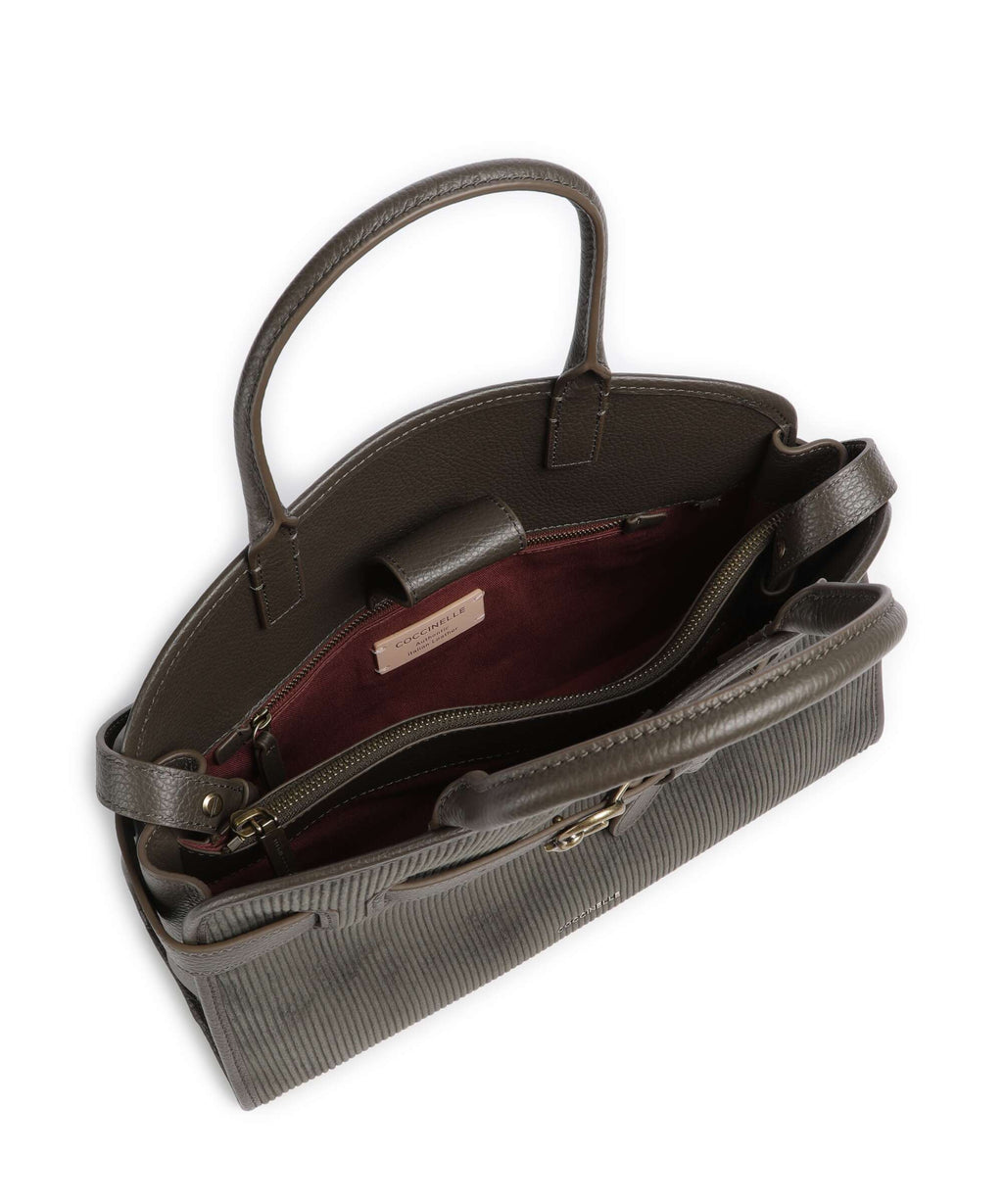 Coccinelle Sabine Corduroy Handbag fango