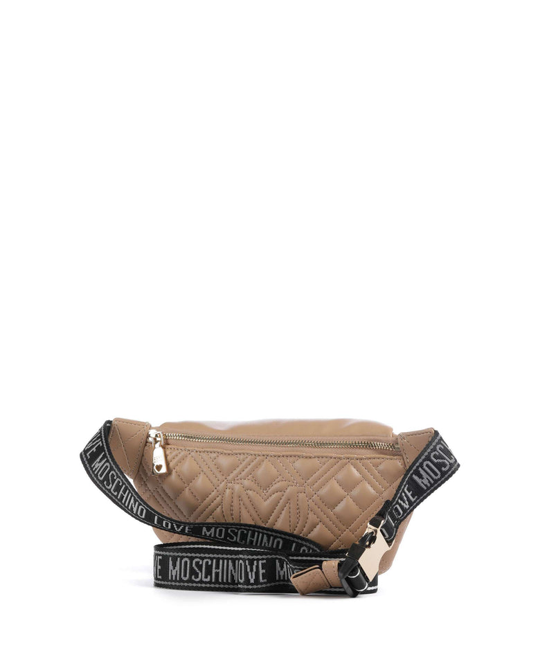 Love Moschino Quilted Belt bag beige