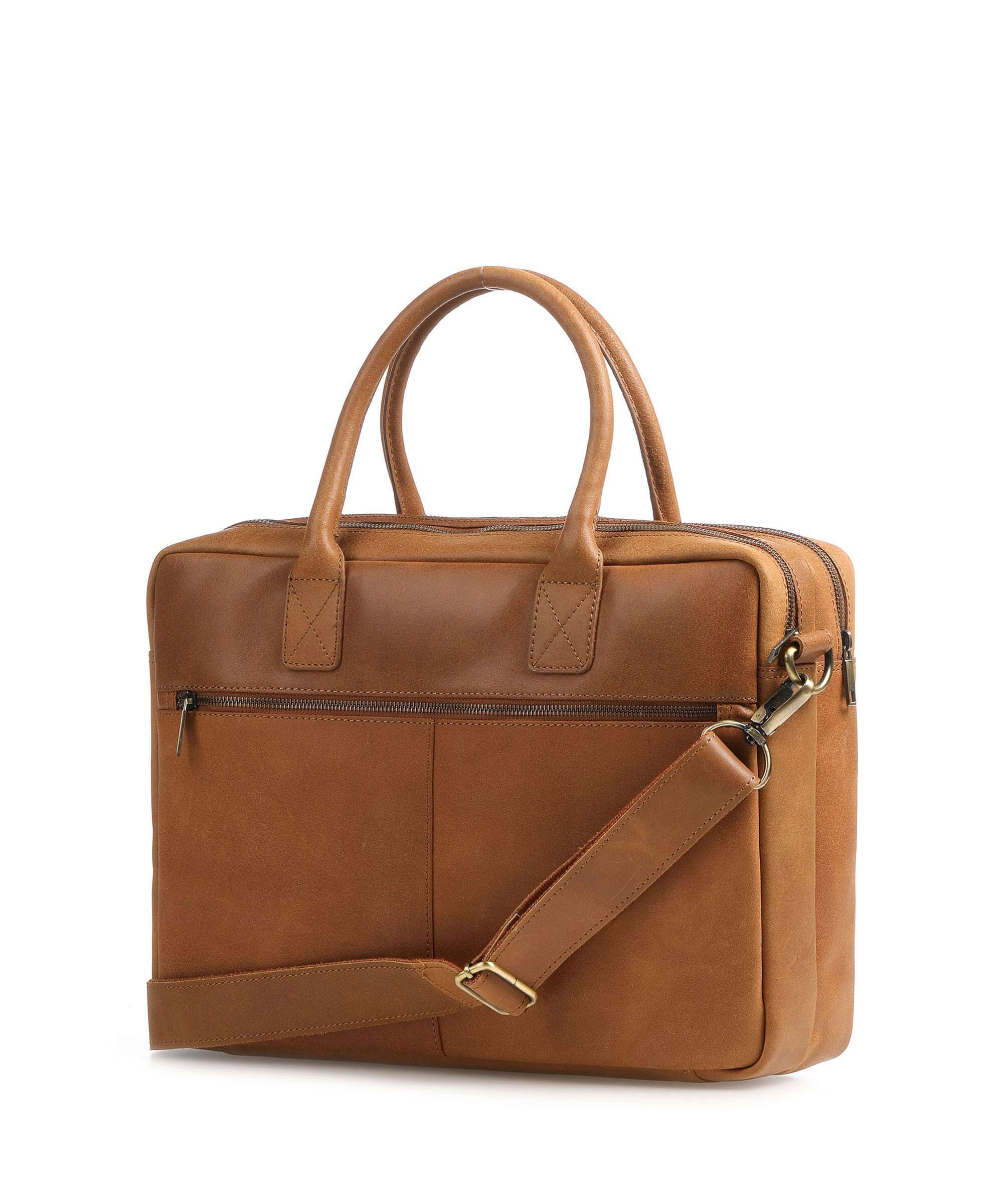 Burkely Vintage Taylor Worker Briefcase cognac