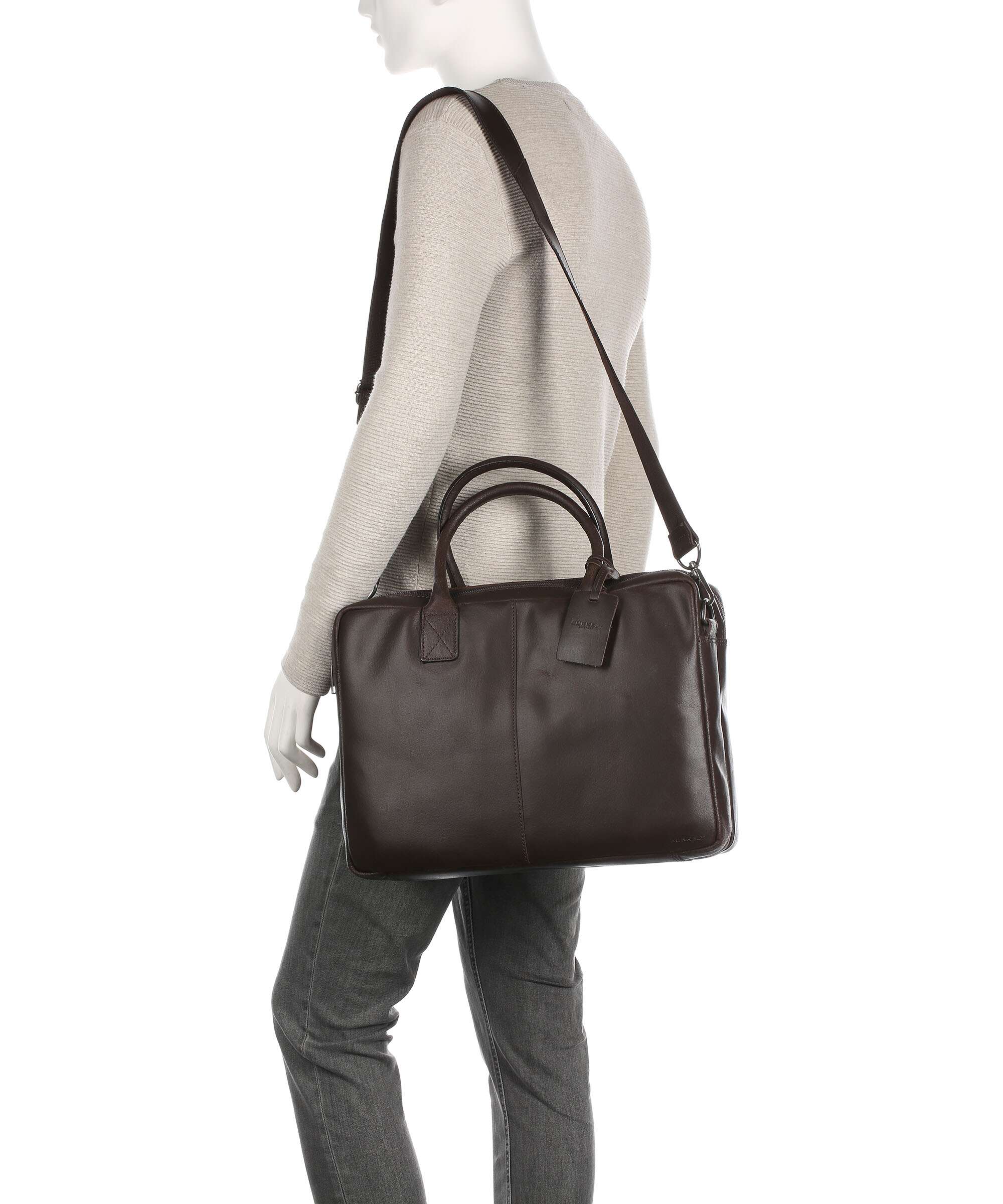 Burkely Vintage Taylor Worker Briefcase bruin