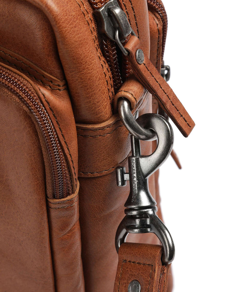 Spikes & Sparrow Bronco Briefcase brandy