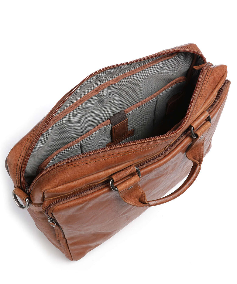 Spikes & Sparrow Bronco Briefcase brandy