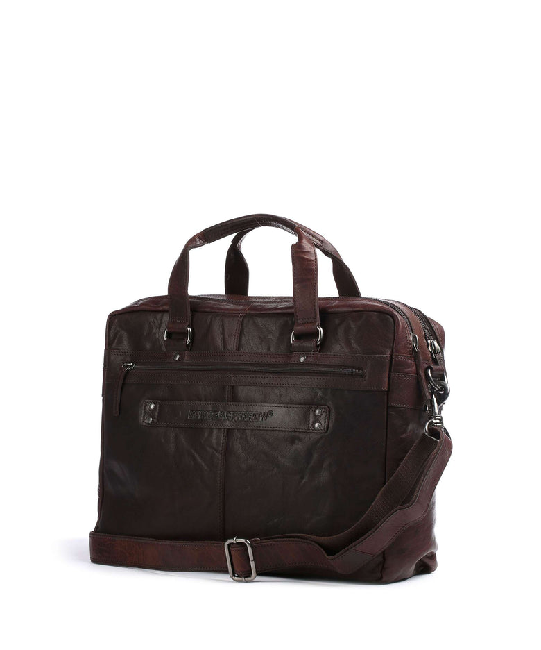 Spikes & Sparrow Bronco Briefcase dark brown