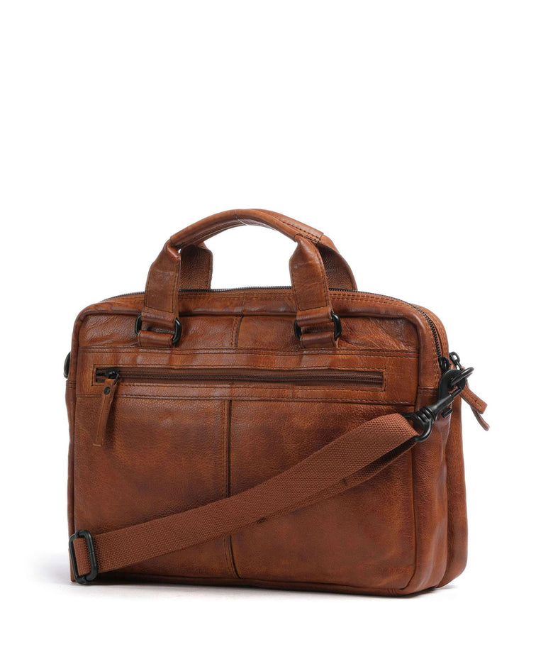 Spikes & Sparrow Apache Briefcase brandy