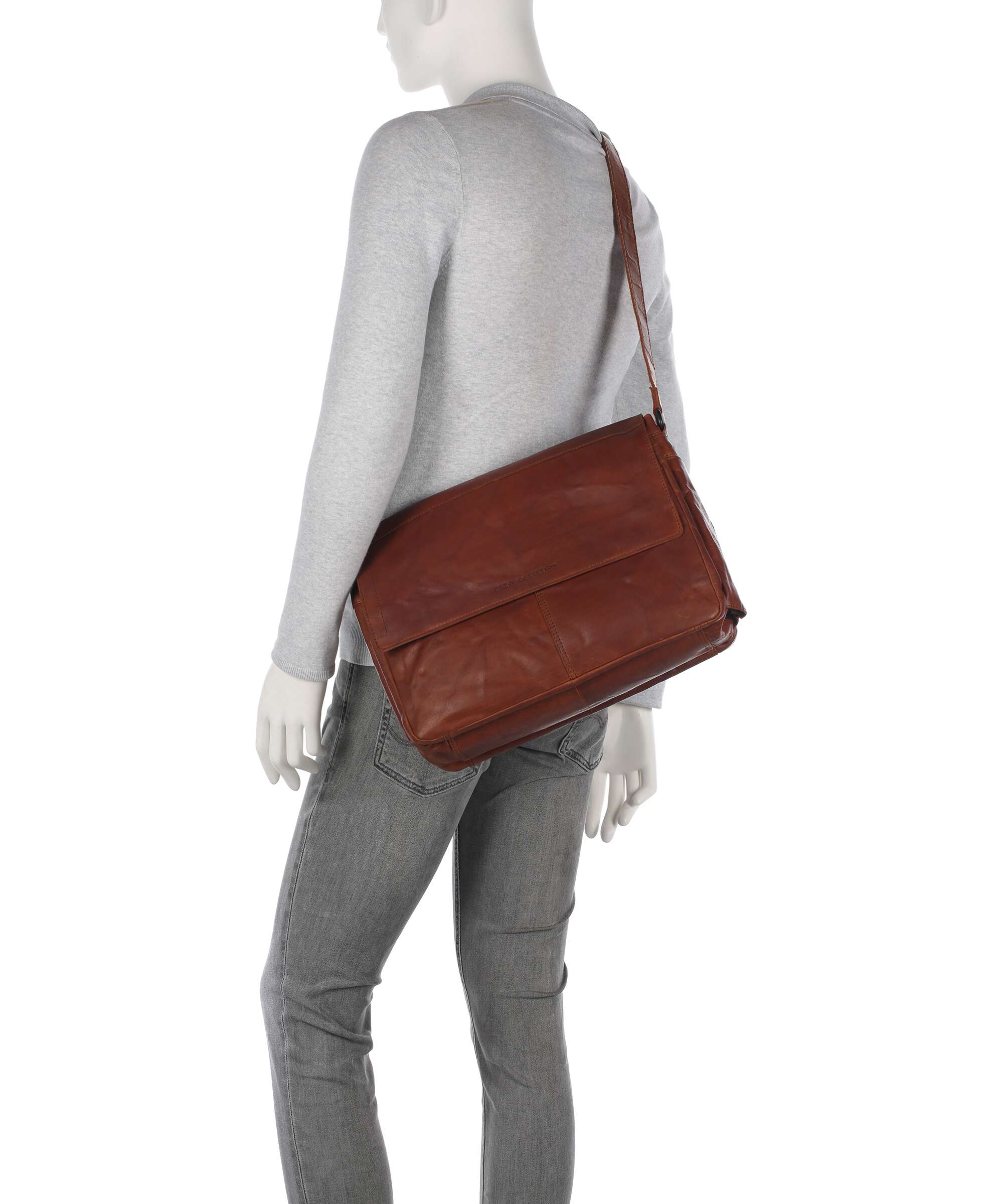 Spikes & Sparrow Bronco Ronn Messenger bag brandy