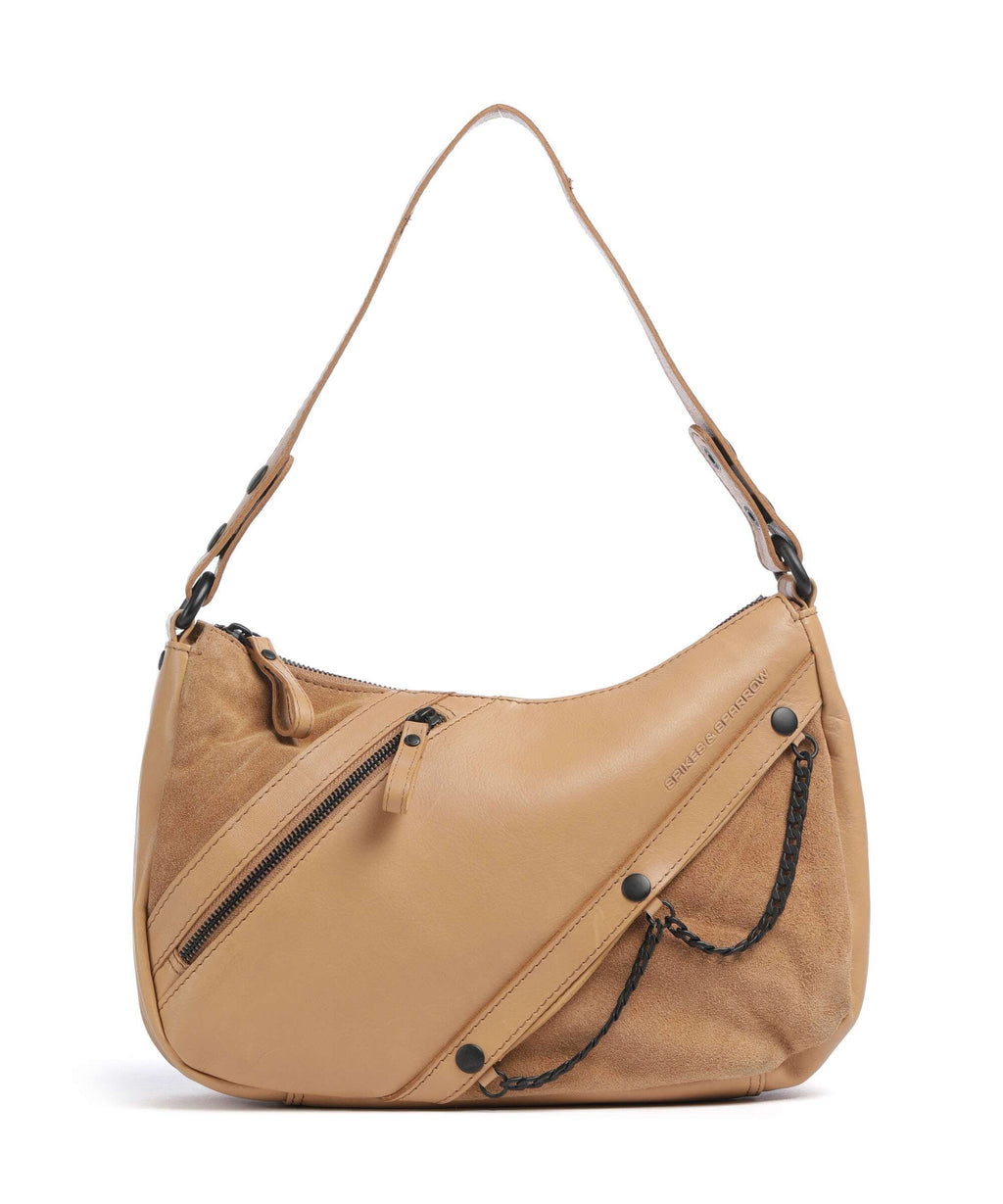 Spikes & Sparrow Suede Mix Jadeline Shoulder bag camel