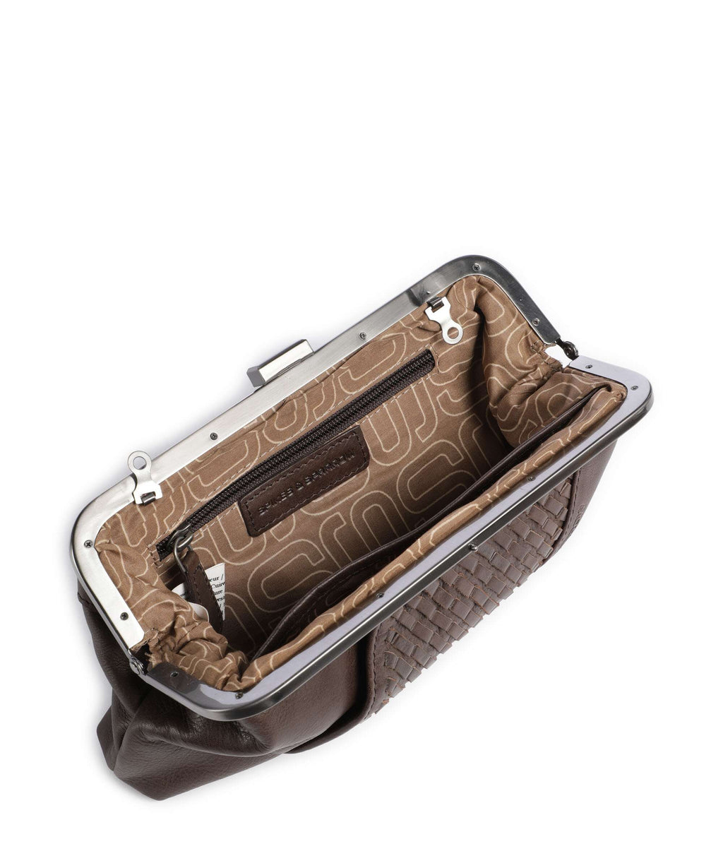 Spikes & Sparrow Woven Susy Crossbody bag dark brown