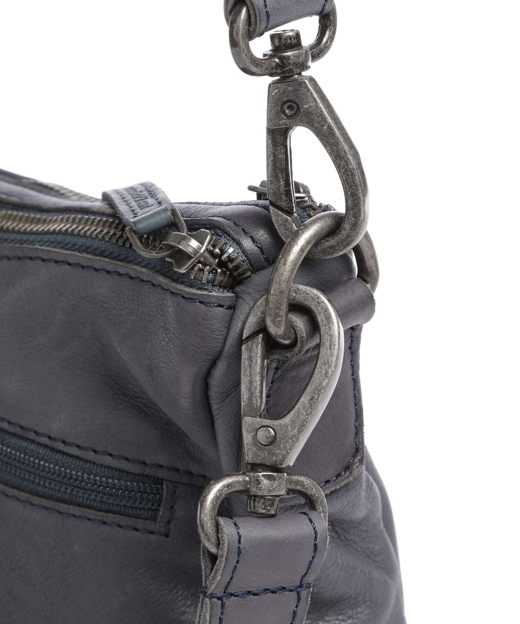 The Chesterfield Brand Washed Waxed Cow Caroline Shoulder bag blue