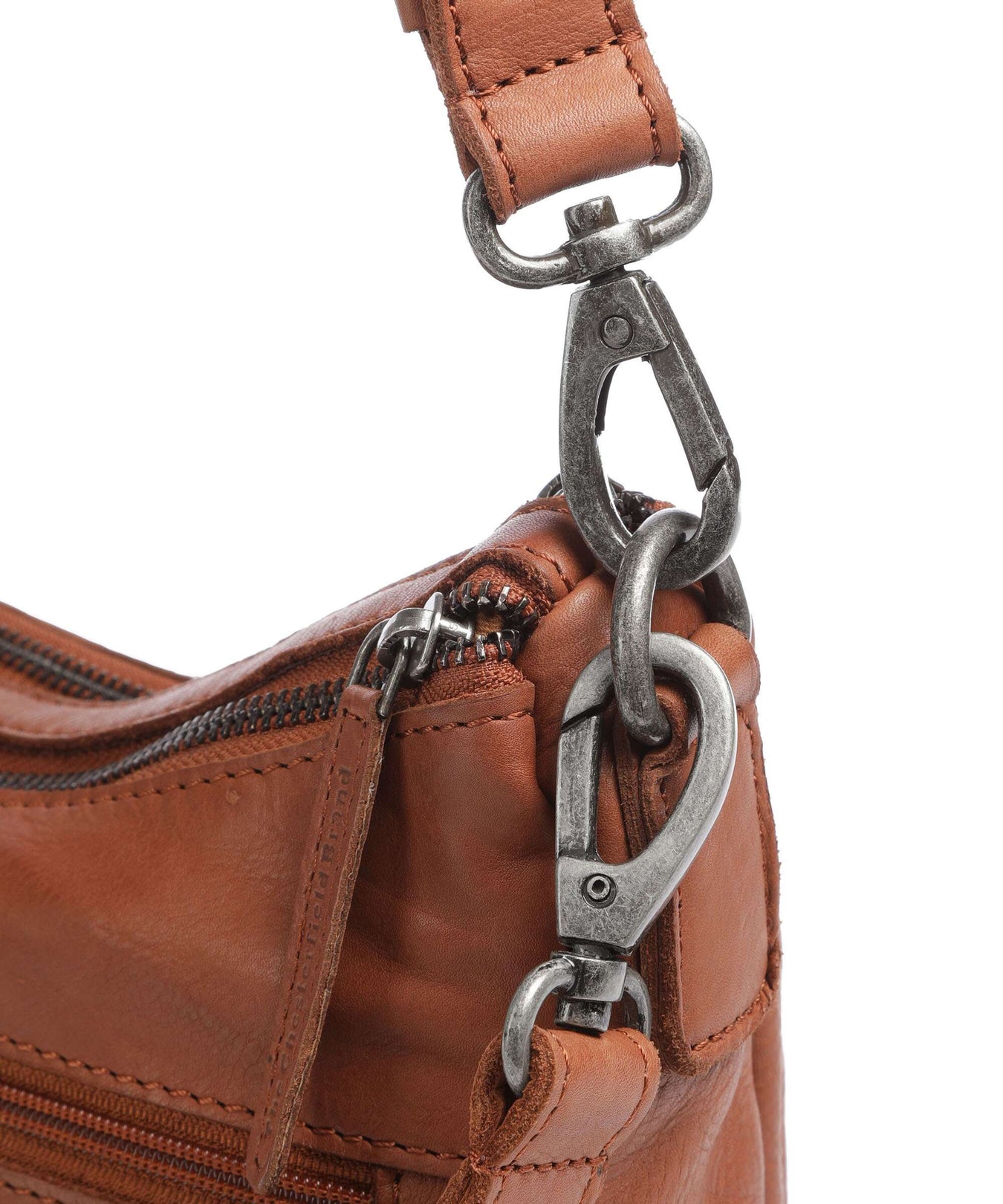 The Chesterfield Brand Washed Waxed Cow Caroline Shoulder bag cognac