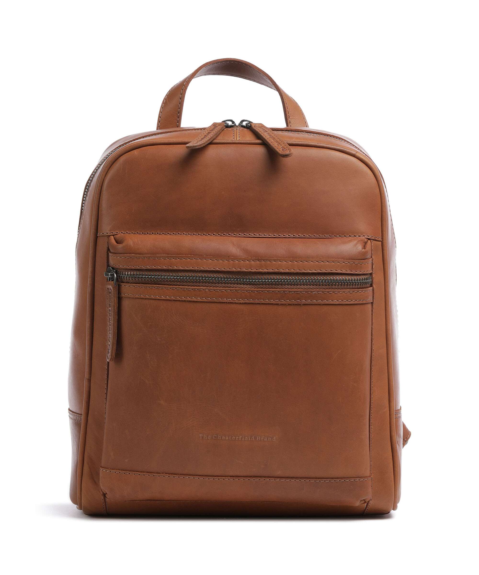 The Chesterfield Brand Cow Wax Pull Up Calabria Backpack cognac