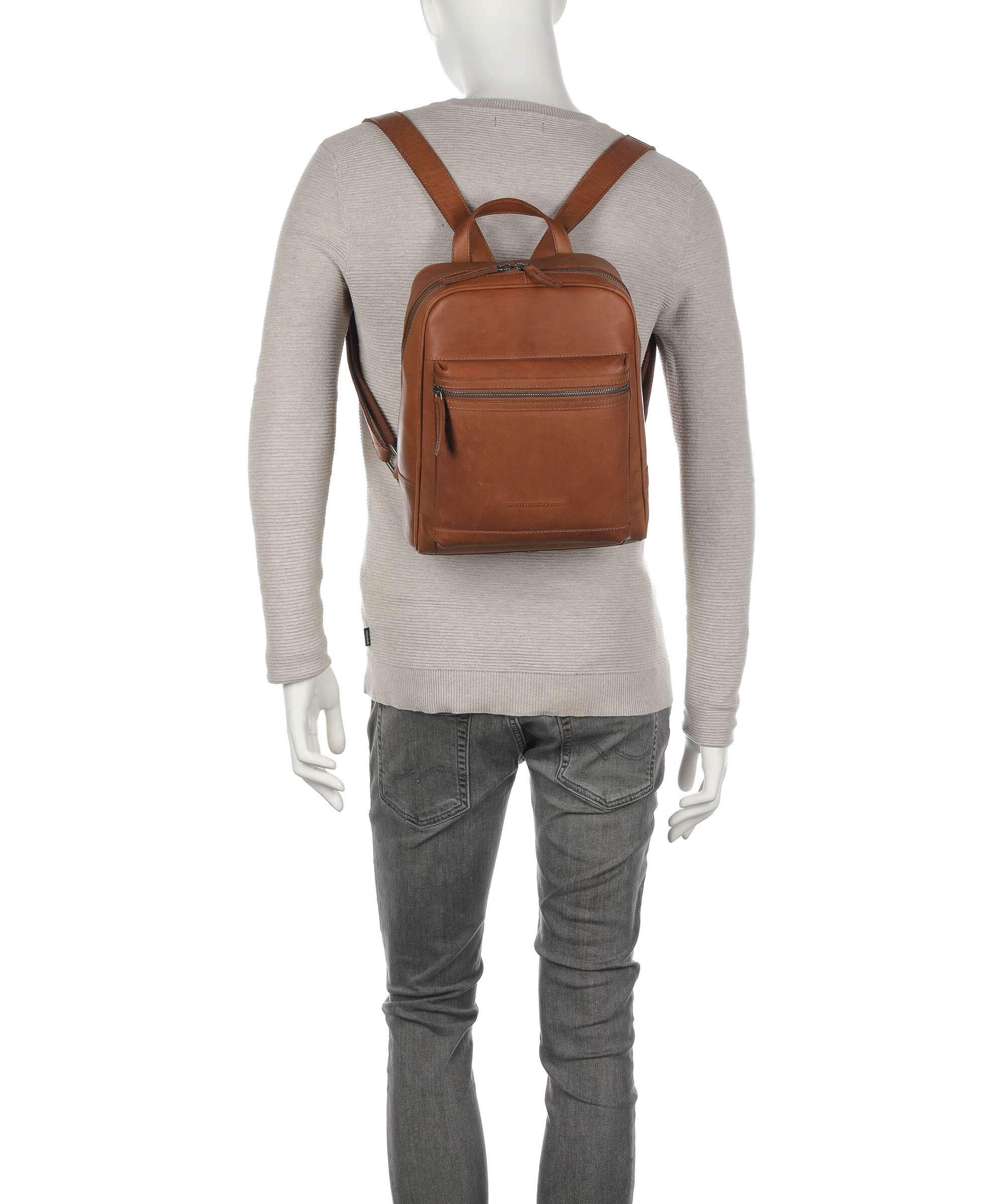 The Chesterfield Brand Cow Wax Pull Up Calabria Backpack cognac