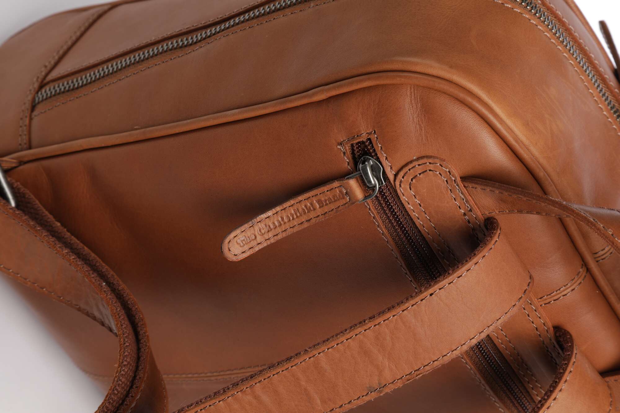 The Chesterfield Brand Cow Wax Pull Up Calabria Backpack cognac