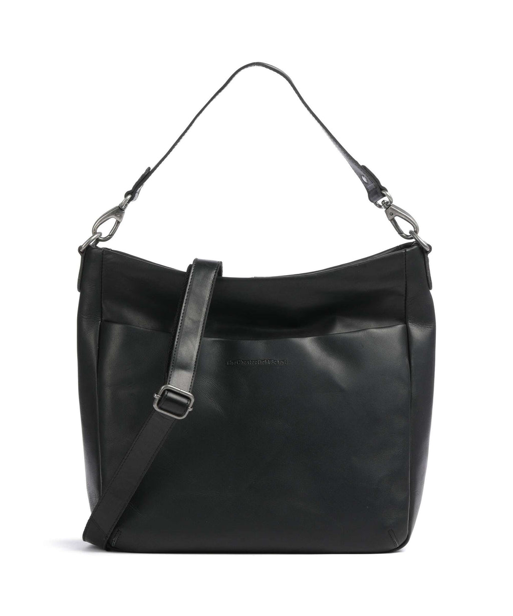 The Chesterfield Brand Wax Pull Up Cow Regina Hobo bag black