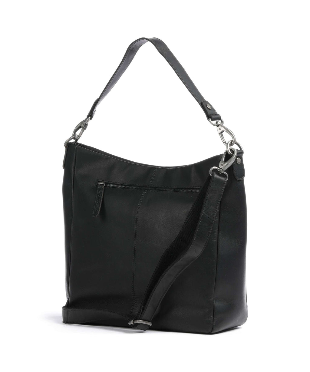 The Chesterfield Brand Wax Pull Up Cow Regina Hobo bag black