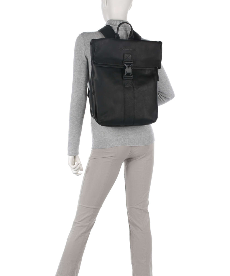 The Chesterfield Brand Cow Wax Pull Up Savona Backpack black