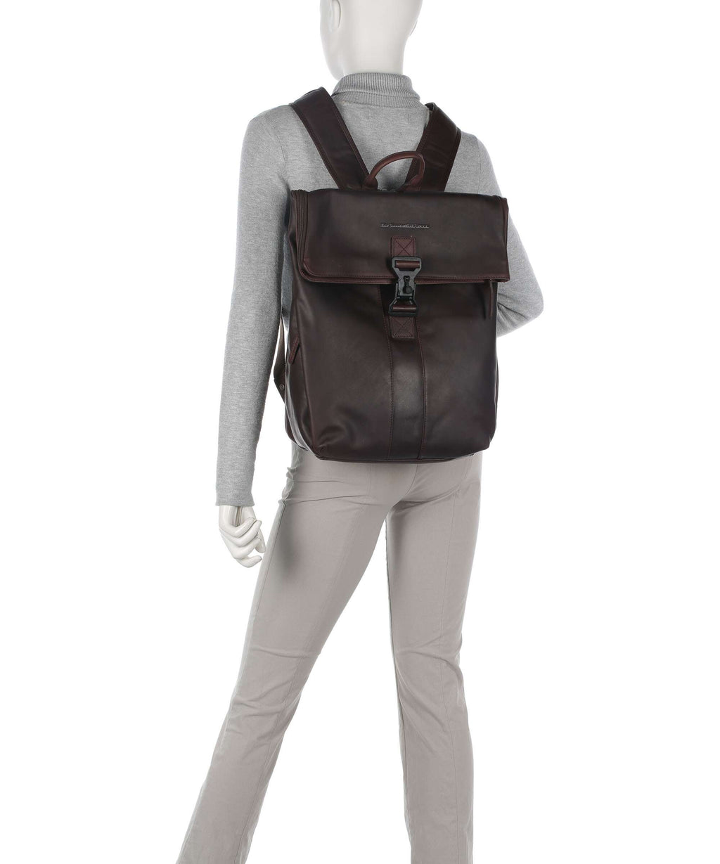 The Chesterfield Brand Cow Wax Pull Up Savona Backpack brown