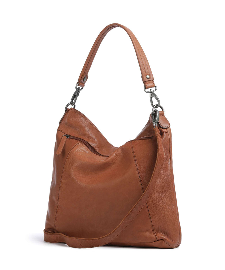 The Chesterfield Brand Washed Waxed Cow Sintra Hobo bag cognac
