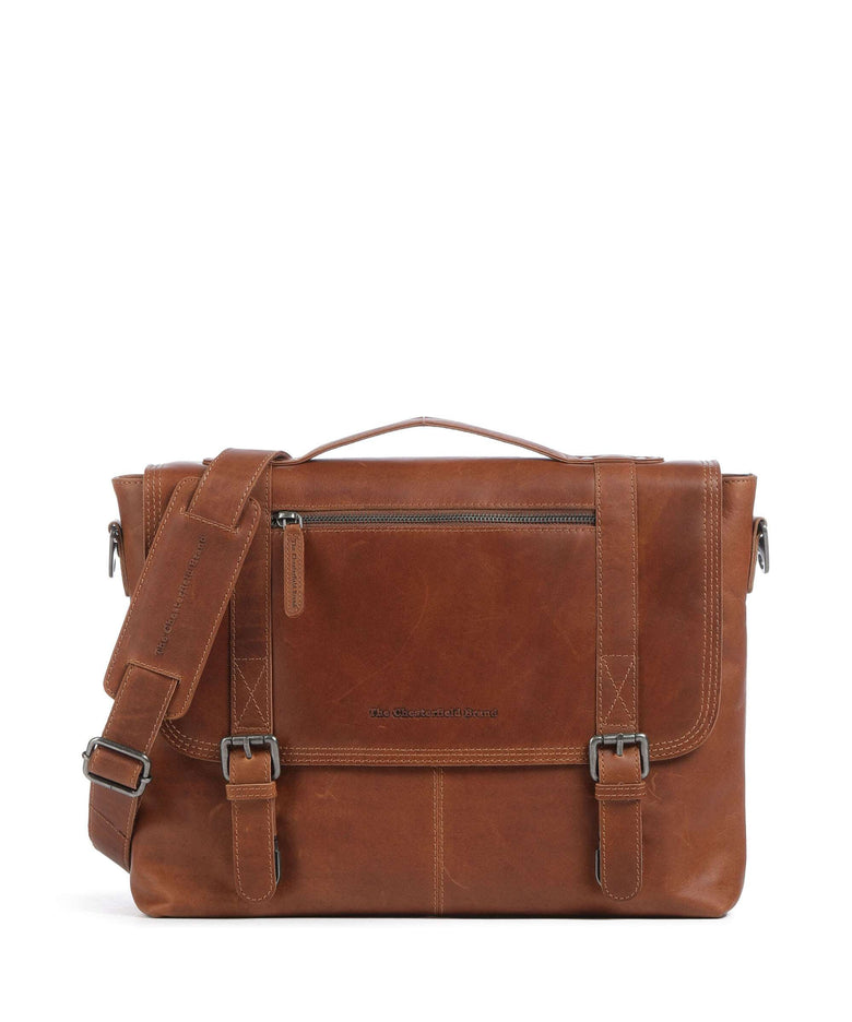 The Chesterfield Brand Veneto Briefcase cognac